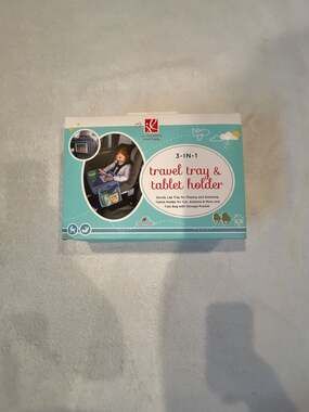 J.L. Childress 3-In-1 Travel Tray & Tablet Holder Gray Teal
